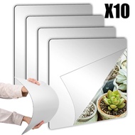 3/5/10Pcs 30/20CM HD Flexible Acrylic Mirror Tiles/Square Make Up Mirror Sticker Home Decor