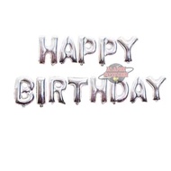 Silver Letter Foil Balloon Set Happy Birthday Silver Happy Birthday Balloon 13 Letters