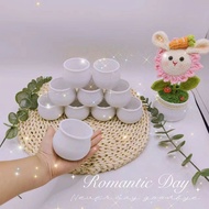 White Plastic Flower Pot for Crochet Pasu Bunga Plastik 钩织专用小花盆