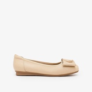 PAZZION Jan Buckle Bow Square Toe Flats Women's Flats