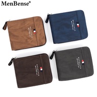 MenBense 2022 New Wallet Men's Frosted Short Small Multifunctional Hand Card Holder PU Business Zipper Purse Fashion High-quality Casual