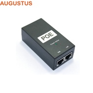 AUGUSTUS POE Power Injector, 24V/48V 0.5A Compatible POE Power Supply, POE Device Desktop 100Mbps Ou
