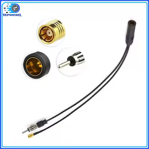 1pc DAB & FM/AM Car Radio Aerial Active Antenna SMB DIN Splitter Adapter Cable Car Accessories Parts