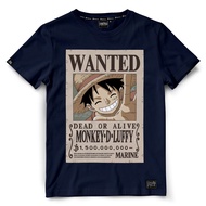 เสื้อวันพีช เสื้อยืดลิขสิทธิ์ แท้ เสื้อยืดลายการ์ตูน ลาย one piece T-Shirt DOP-1241-NV