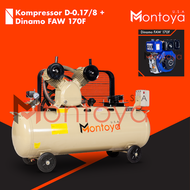 Kompresor angin MONTOYA 2 hp D-0.17/8 + Diesel FAW 170F