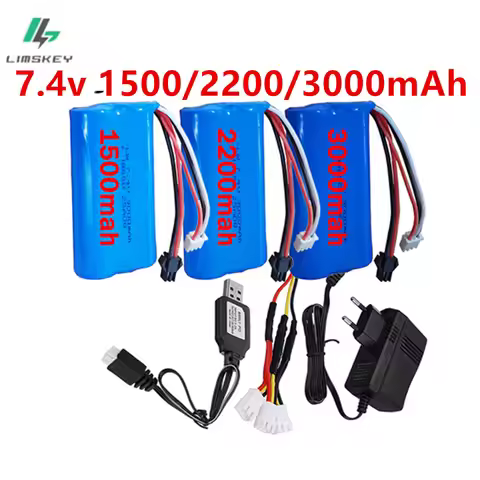 7.4V 1500MAH/2200mah/3000mah lipo Battery 18650 for WPL MN99S D90 U12A S033g Q1 H101 Rc Toys Spare P