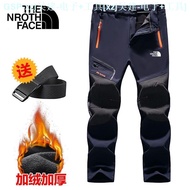 The North Faceตัดตอน Nnf กางเกงชาร์จกลางแจ้ง TNF สำหรับผู้ชายและผู้หญิงเพิ่มขนแกะภูเขาสกีกันน้ำระบาย