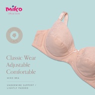 Miko Bra C55316 - Cotton Lace/Underwire Support/ Lightly padded