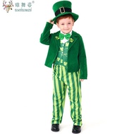 Halloween Children's Day Kids Elf Ireland Leprechauns Costume Boys St. Patrick's Day Green Fairy Clo