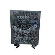 Metal Coaster with Bible Verse Table Top •  Pewter like finishing * Christian Gift • Chosen Treasure