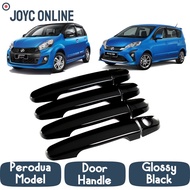 Perodua Myvi  2005 - 2014  Lagi best  / 2015 - 2017 Icon  / Alza Glossy Black Door Handle Cover Casi