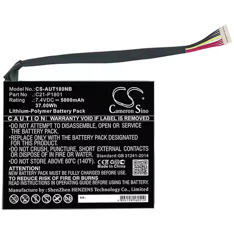 Li-Polymer Notebook, Laptop Battery for Asus,7.4v,5000mAh,Transformer AiO P1801 Tablet PC AP180C P18