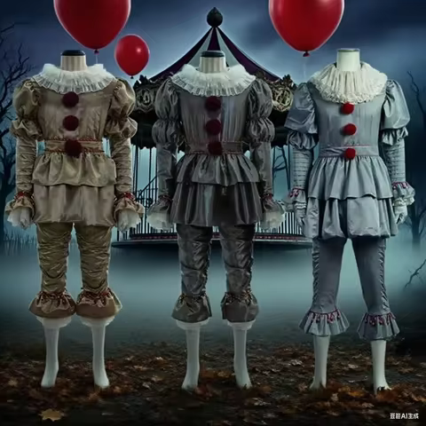 Anime Night Clown Joker Adult Pennywise Cosplay Costume Halloween Clown Stephen King Men Women Cos S