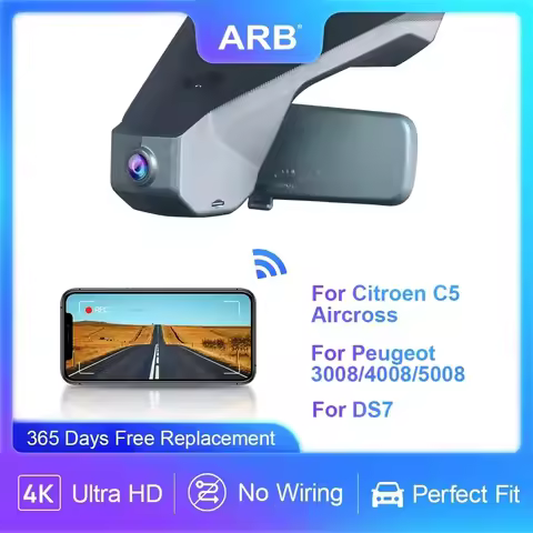 For Citroen C5 Aircross 2017-2024 & Peugeot 4008/5008 & DS7 Dash Camera, ARB 4K OEM Look Car DVR WiF