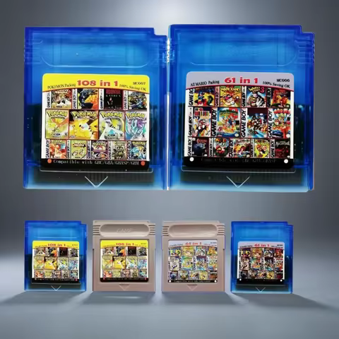 GBC Retro Game Combo Card Pokémon Series 61-in-1 108-in-1 Video Game Cassette English GBC/GBA/SP/GBM