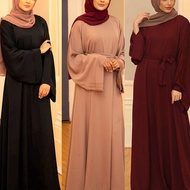 Abaya robe plus-size Dresses baju Muslimah belted jubah ABAYAS Muslim women dress abaya