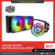COOLER MASTER MASTERLIQUID 240 ATMOS AIO CPU COOLER BLACK 100% GENUINE