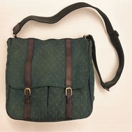 絕版 Louis Vuitton LV Monogram mini green Lin Sac Maman messenger bag 斜挎包 帆布