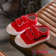 KIDS SHOES VANS SNEAKERS CHILDREN TODDLER FASHION BOY SPORT GIRL(BLUE/RED) KASUT BUDAK KANAK-KANAK A