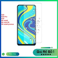 Transparent tempered glass not full screen Xiaomi Redmi K20 K20 pro K30 Redmi note 9 Note 9S Note 9 