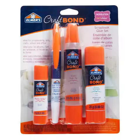 Elmers Craft Bond Scrapbook Glue Set 4 Types of Craft Glue