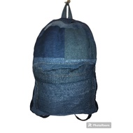 denim patchwork backpack