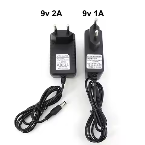 AC to 9V DC 1A 2A EU power supply adapter Supply adaptor 9 volt 1000ma 2000ma 5.5*2.5MM router LED M
