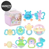 Sancy Cartoon Baby Soft 10 In 1 Rattle Toy Newborn Colourful Teether Educational Toys With Storage