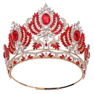 Bridal Crown Luxury Beauty Pageant Big Crown Catwalk Laurel Crown Baroque Crown Queen Party Perfect 