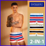NATHANIEL BOXER BRIEF  FOR MEN NYLON SPANDEX |  COTTON FABRIC MATERIAL 100% Original