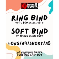 ♞,♘,♙RING BIND/ SOFT BIND / COIL BIND for Documents, Modules, Thesis, Reviewers, Exam
