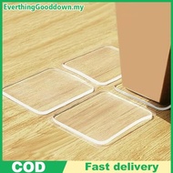 Ed 4/12Pcs Anti  Non-Slip Mat Washing Machine Silicone Pad Multifuncational Transparent Place Mats H