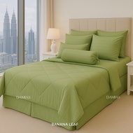 Latest Design Cadar Hotel 7 IN 1 with Comforter BedSheet Set Plain 2 TONE