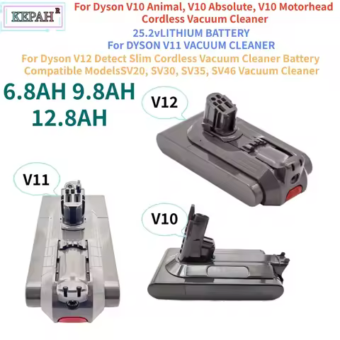 25.2V V10 V11 V12 6.8AH 12.8Ah Battery 25.2V Vacuum Cleaner Battery SV12 Whirlwind Animal Whirlwind 