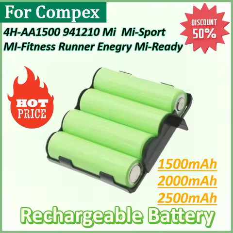 New 1500mAh 2000mAh 2500mAh High Quality Medical Battery for Compex 4H-AA1500 941210 Mi-Sport MI-Fit