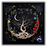 Tree Of Life Tarot Cloth Moon Oracle Cloth For Readings Tarot Cards Reading Spread Wiccan Altar
