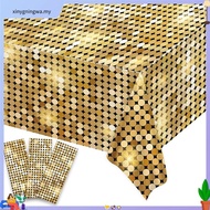 Disco Theme Disposable Tablecloth Waterproof Table Cover 80s 90s Retro Popular  Party Decorations Ta