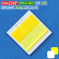 QUALITY Chip LED 7070 50W 6C Dual Kuning Putih MCP BiLED Laser RTD AES