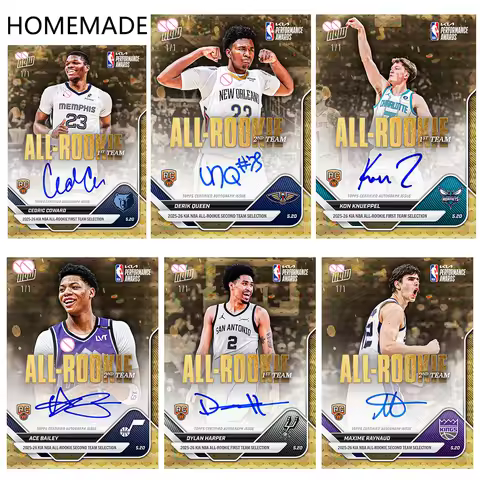 Basketball DIY Homemade 7Pcs Derik Queen Knueppel Cooper Flagg Dylan Harper Autographed angled light