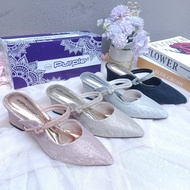 Purple Shoes - Evelyn Women's High Heels Party Sandals with 6 Cm Square Heels, Silver, Salem, Black,