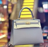 Hermes Kelly25 VIP馬蹄印 m8  銀河灰 金扣 198000hkd