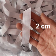 2 CM WHITE ELASTIC RUBBER BY THE METER