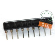 Network Resistor 4K7 +-20% 9Pins 8R Leaded