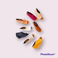 [leather] genuine leather semi boots/garut leather shoes/women's leather shoes/genuine cowhide shoes