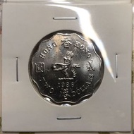 香港貳圓 1986年 二元【UNC全新未使用】【英女王伊利莎伯二世】 香港舊版錢幣・硬幣 $250