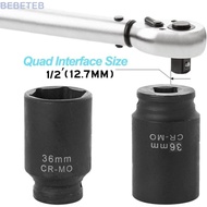 BEBETEB Heavy Duty Wrench, 6 Point 24mm 36mm Impact Socket Wrench,  1/2" Drive Pneumatic Socket Wren
