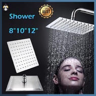 Stainless Steel 201 Shower Head 360 Degree Rainfall Showerhead Square Set Bathroom / Extension Shower Arm
