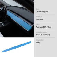 Alcantara For Tesla Model 3 Model Y 2023-2019 Car Dashboard Cover Decorative Wrap Cap Protector Pad 