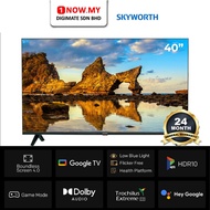 SKYWORTH 40 Inch 2K FHD Google TV 40STE6600 | STE6600 Eye Care Smart Voice Control Flicker Free TV Pintar 智能电视