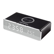 Clock Wireless Charger Mobile one Bluetooth Headset Dual-e LED Smart Silent Ala Clock Wireless Charging one Charger